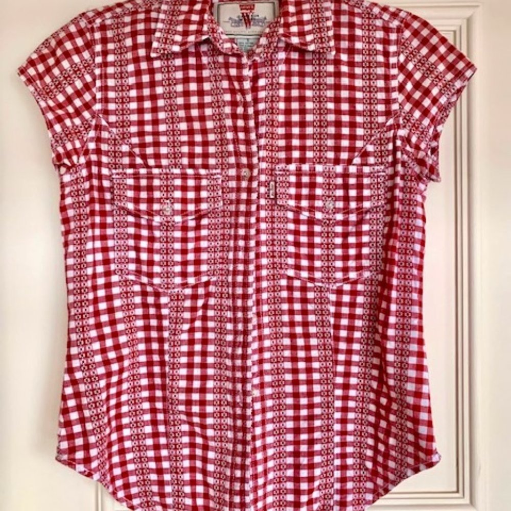 Plaid pattern vintage blouse by Levis